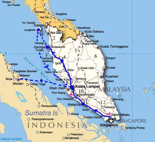 carte-malaisie tracée